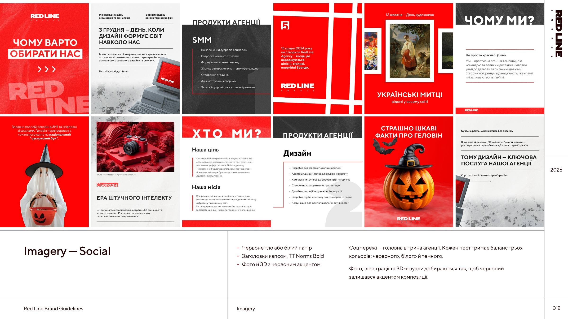 Дванадцять реальних постів Red Line в Instagram однією сіткою