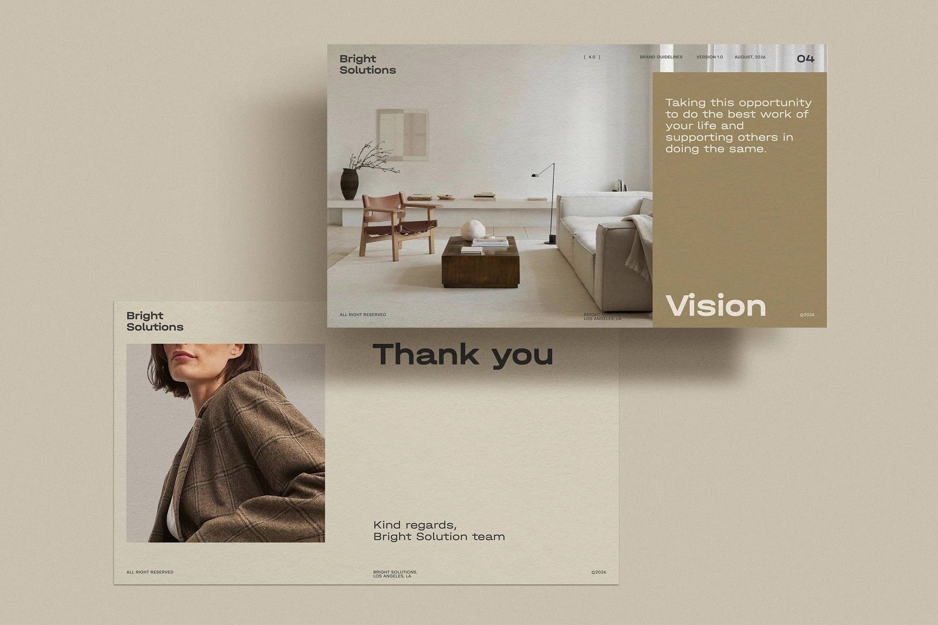 Сторінки «Vision» і «Thank you»
